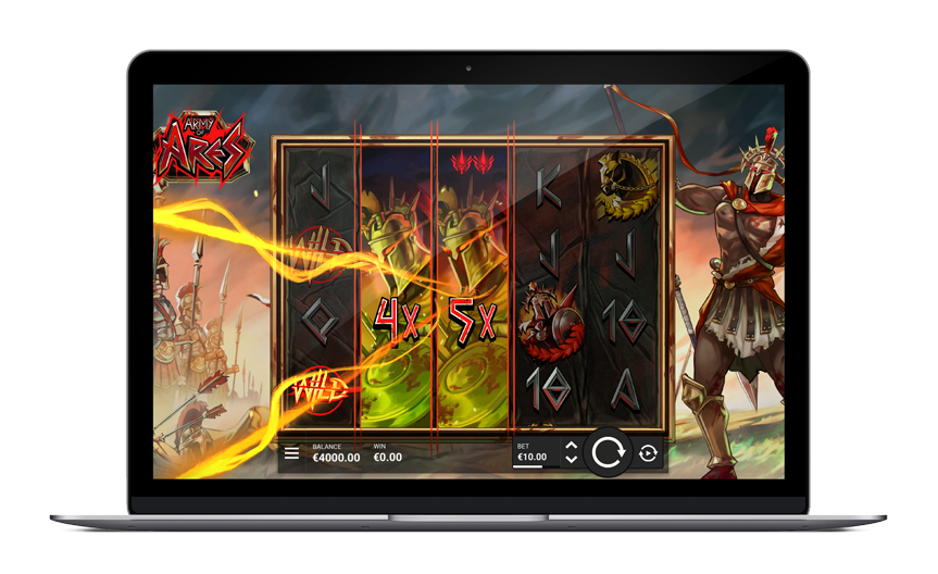 Hacksaw Gaming Army of Ares 슬롯 공식 게임 화면