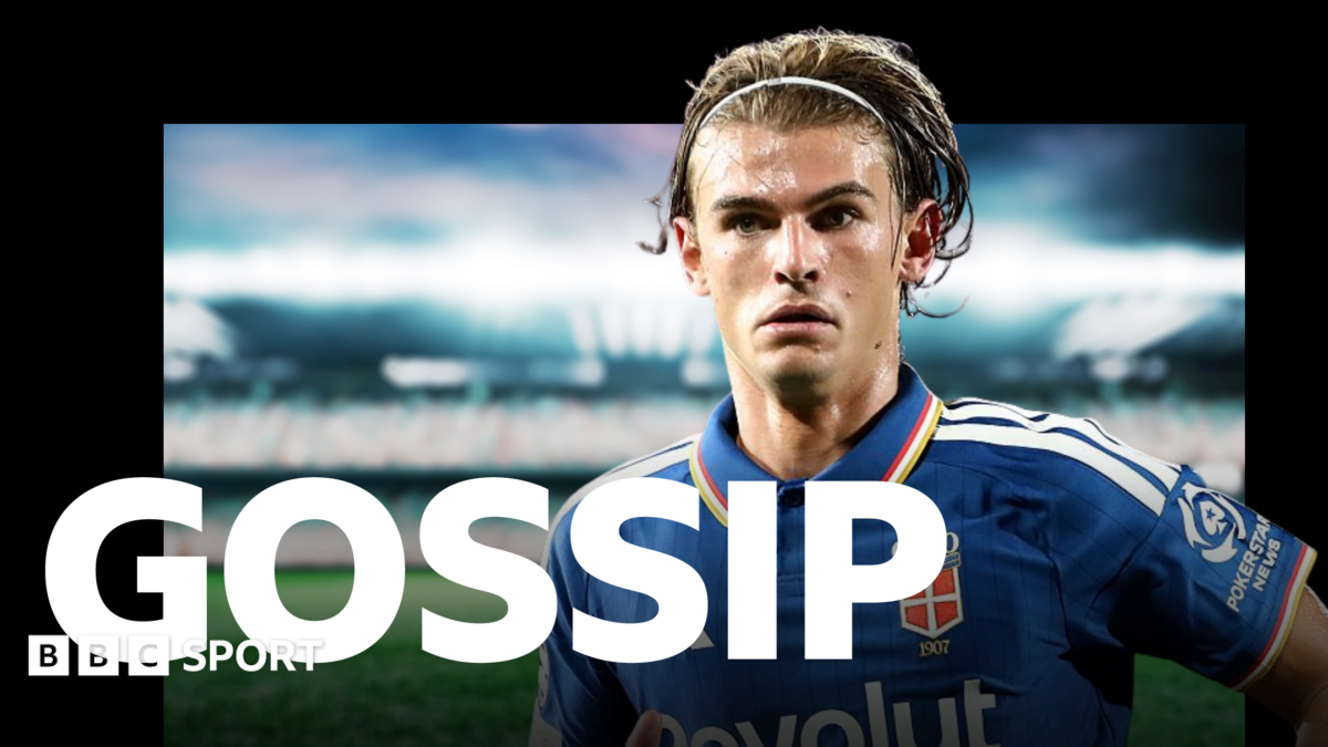 BBC Sport Gossip graphic featuring an image of Nico Paz playing for Como