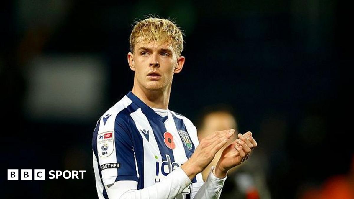Toby Collyer, in action for West Bromwich Albion, applauding the fans