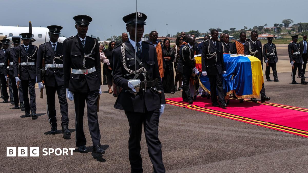 The body of the Late King Oyo Nyimba Kabamba Iguru Rukidi IV arrives at Entebbe International Airport on September 4, 2026 in Entebbe, Uganda. President Yoweri Museveni has granted an official burial for Oyo Nyimba Kabamba Iguru Rukidi IV, a traditional Ugandan ruler of the Tooro kingdom, who recently died in the United States, aged 34.